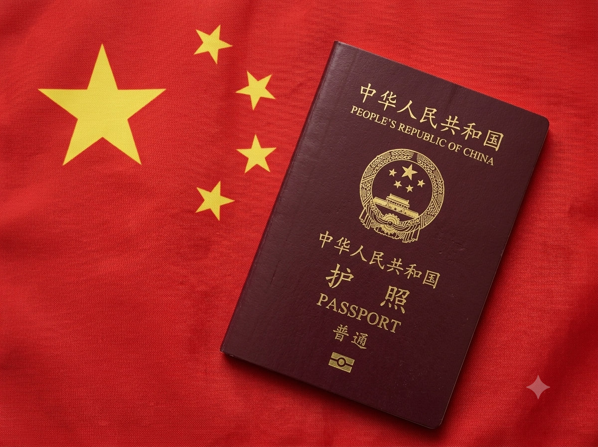 Chinese passport photo session