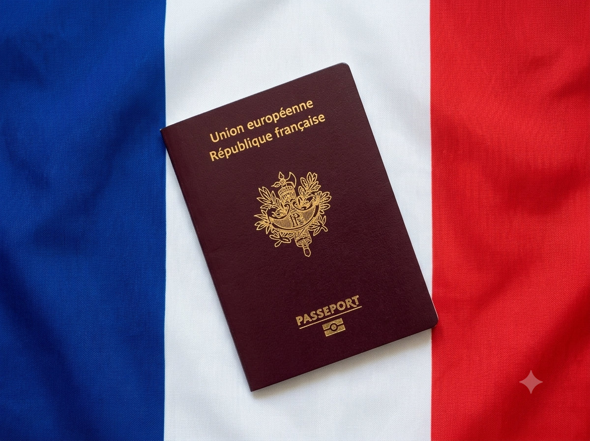 French passport photo session