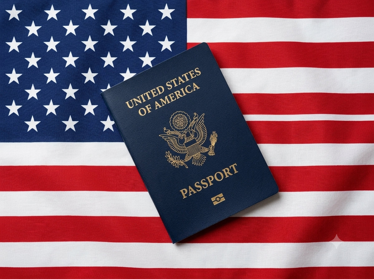 US passport photo session